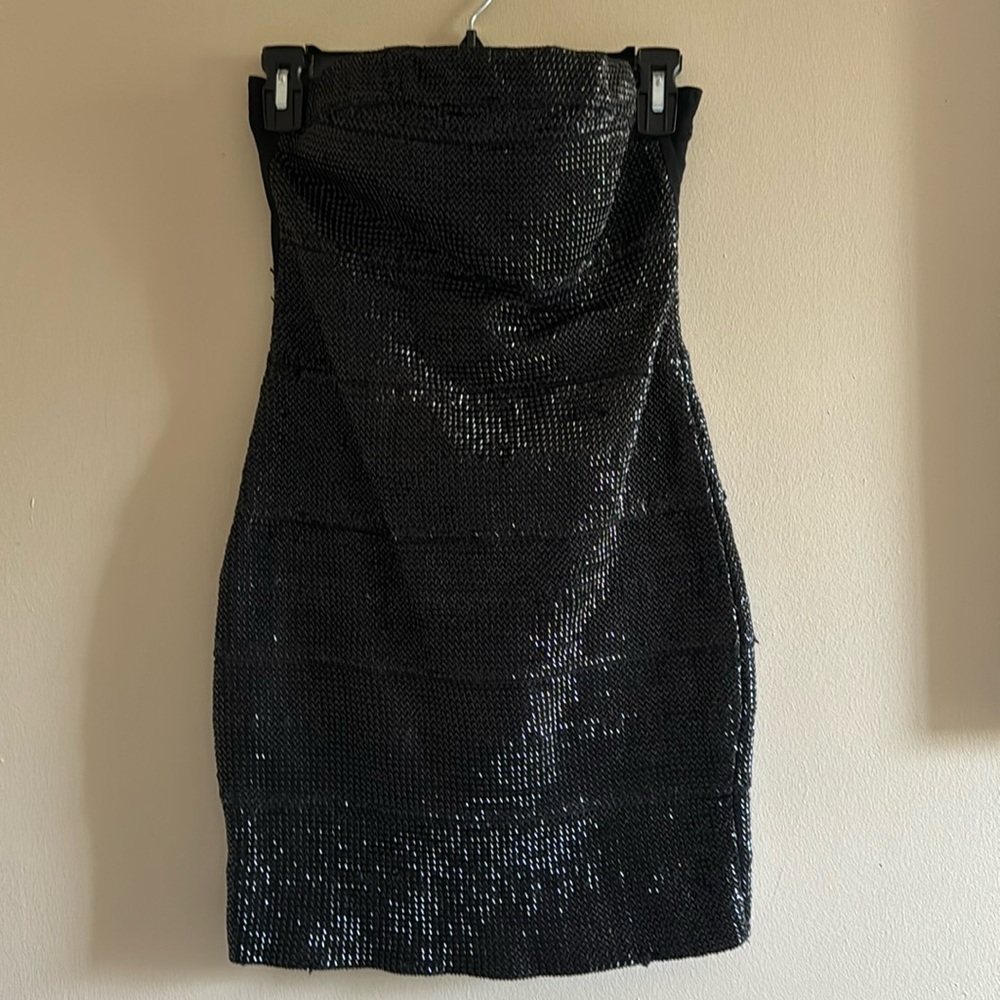 Shiny disco ball stretchy cool material Dress (for NYE) size medium fits a 4
